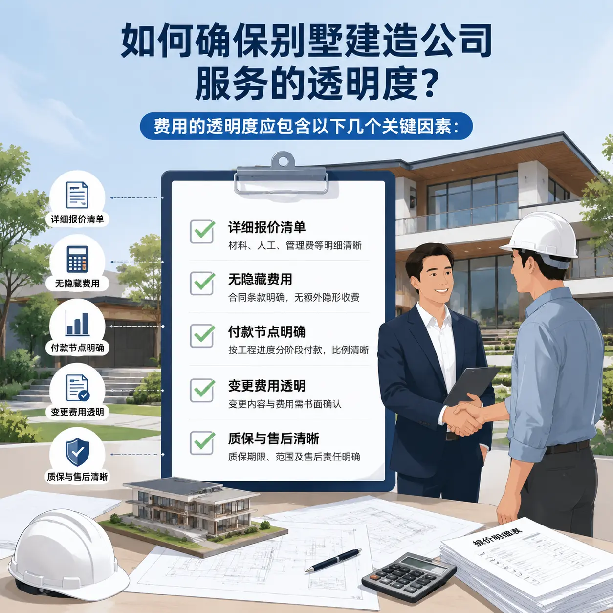 在 三都 如何确保别墅建造公司服务的透明度？