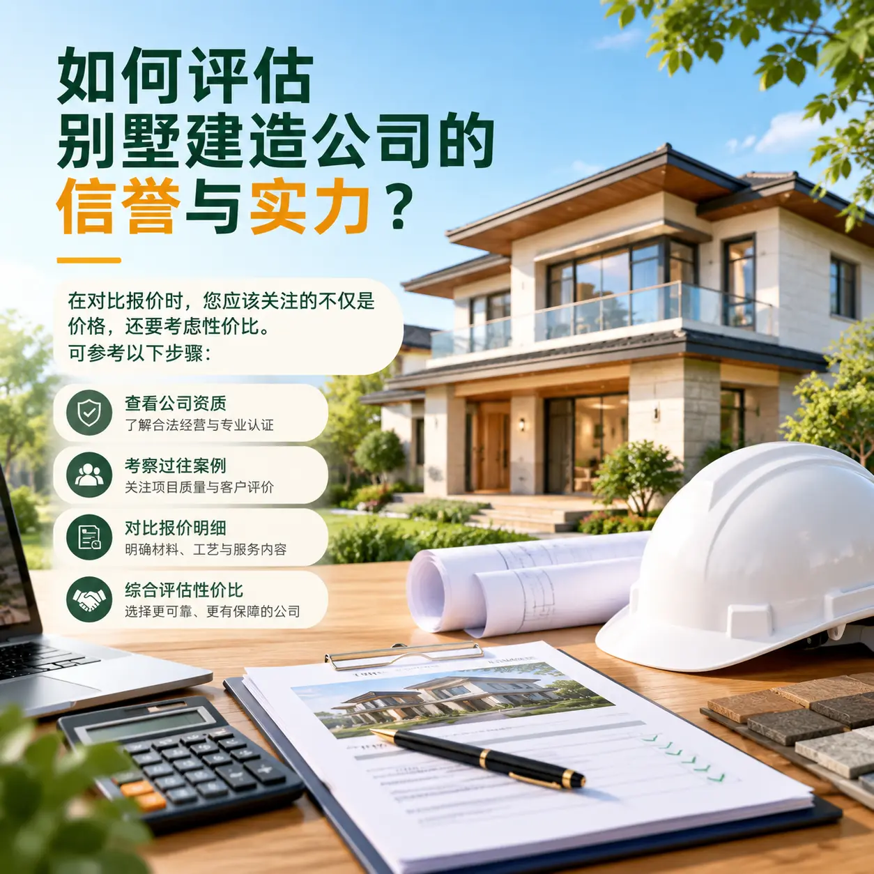 如何评估 三都 别墅建造公司的信誉与实力？